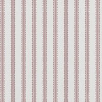 Pink Patterned Linen Curtain Fabric - Fionna Peony-WHT - White base fabric.