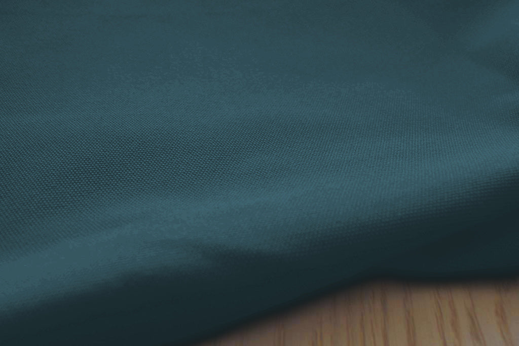 Blue 100% Cotton Fabric, close-up shot of material