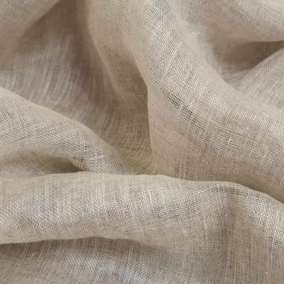 Mette Oatmeal - 300 cm wide sheer 100% linen fabric