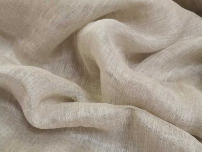 Mette Oatmeal - 300 cm wide sheer fabric