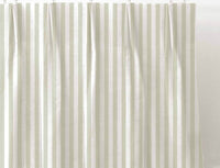 Liliana Moss-WHT - white fabric with green striped pattern