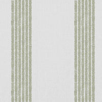 Sumi Moss-WHT - White curtain fabric with Green Striped print