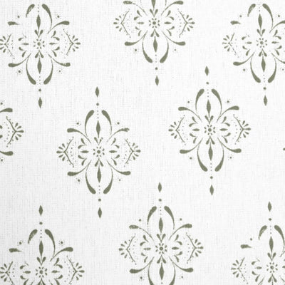 Britt Moss - curtain fabric with Green abstract print