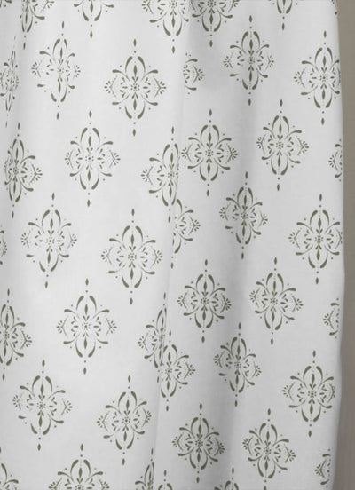 Britt Moss - curtain fabric with Green abstract print