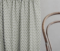 Fiona Moss - curtain fabric with Green abstract print