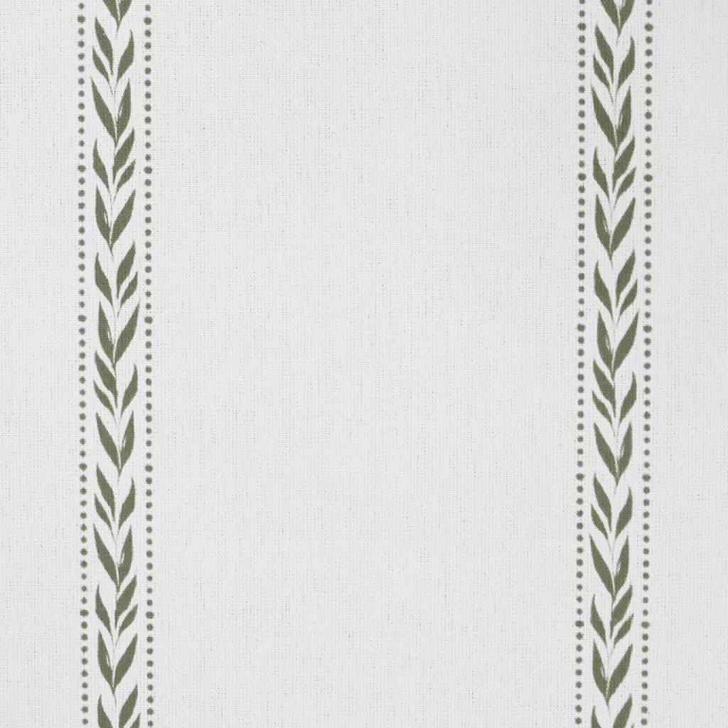 Helena Moss - curtain fabric with Green striped print