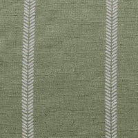 Rana Moss - Green curtain fabric with hand drawn stripes
