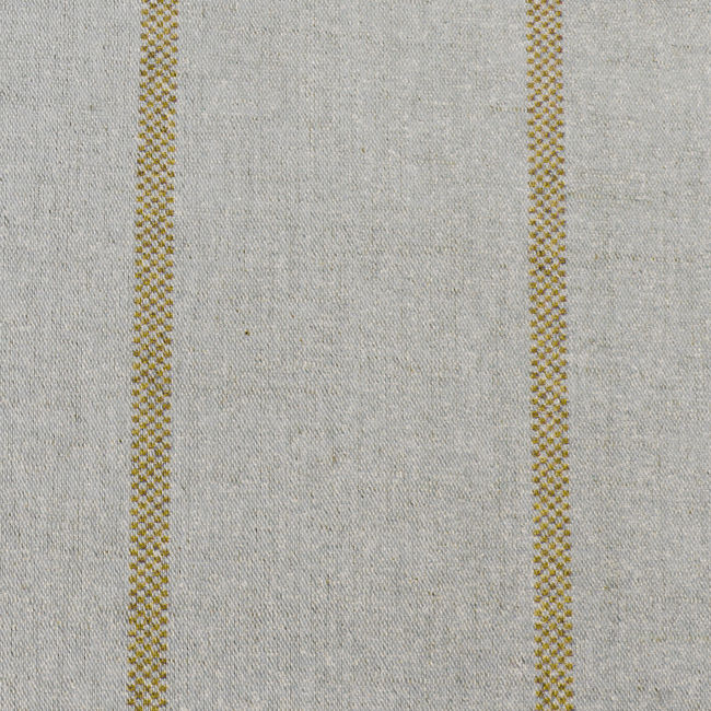 Ronja Mustard - Natural fabric with Yellow stripes