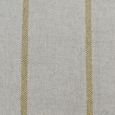 Ronja Mustard - Natural fabric with Yellow stripes