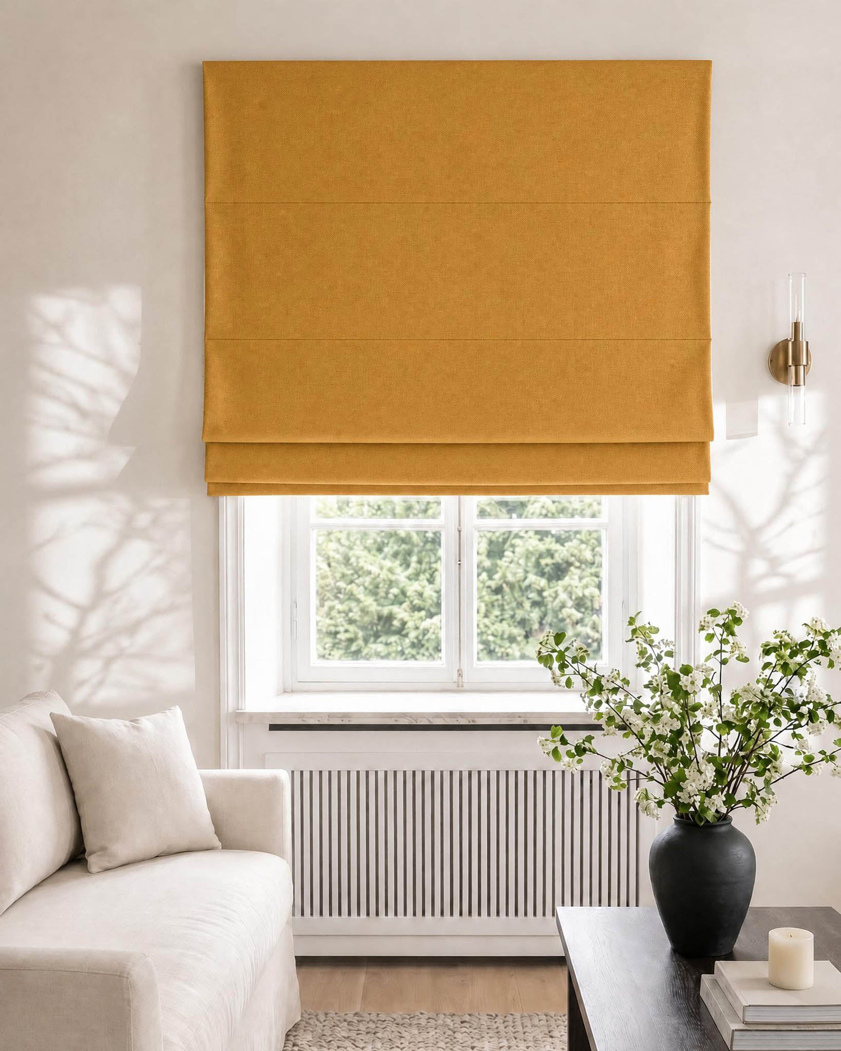 Amara Mustard Roman Blind