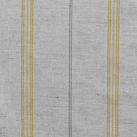 Elise Mustard - Linen Cotton mix curtain fabric, Yellow & Grey stripes