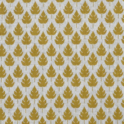Kira-INV Mustard - Curtain fabric with Yellow botanical print