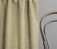Kira-INV Mustard - Curtain fabric with Yellow botanical print