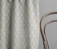 Sara-NAT Mustard - Curtain fabric with Yellow abstract print