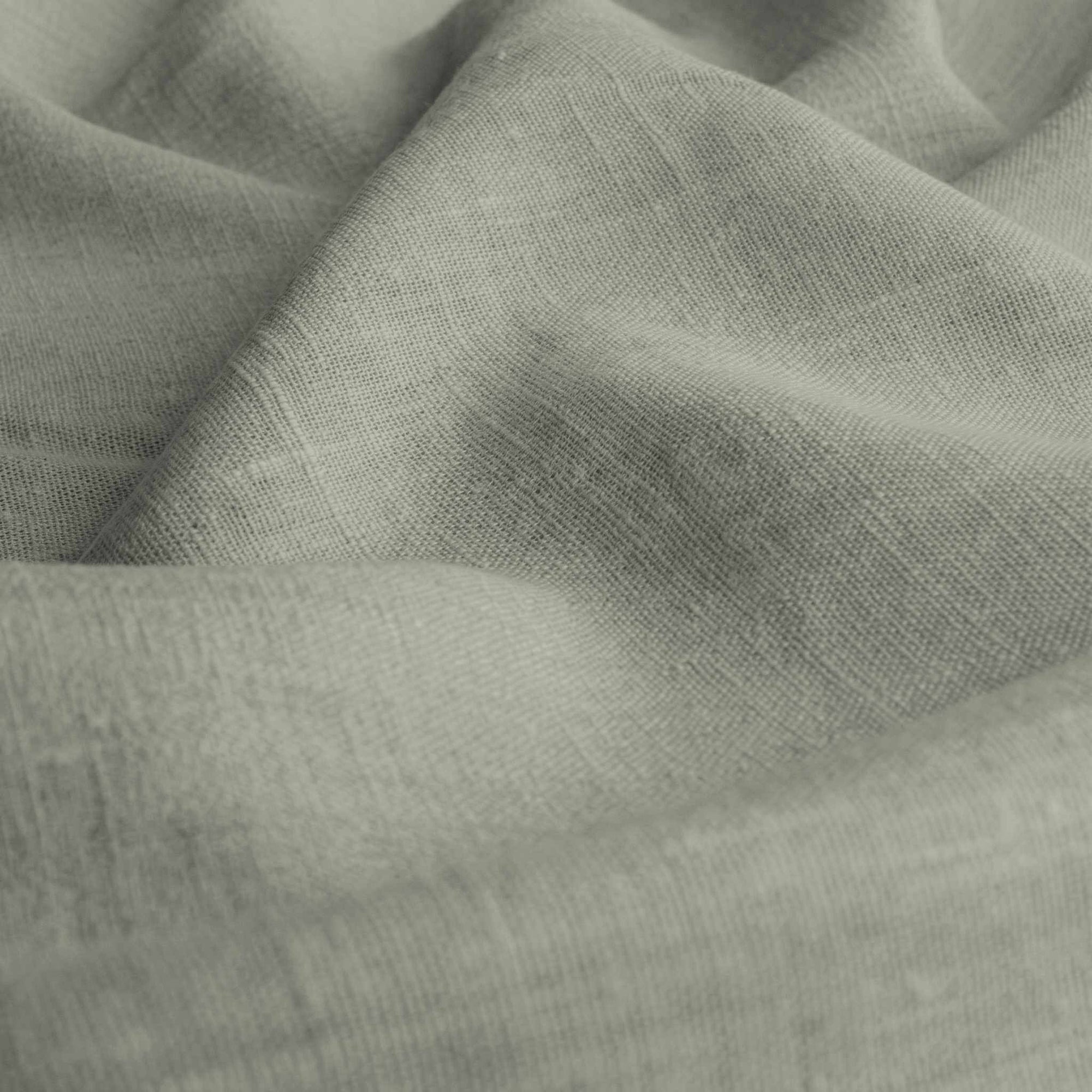 Muted Green Linen fabric - pre-washed 100% linen curtain fabric. Bianco Venice by Ada & Ina.