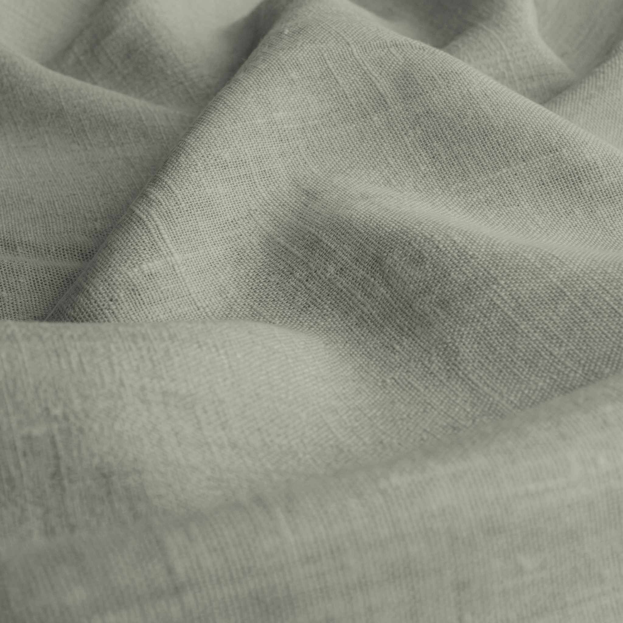 Muted Green Linen fabric - pre-washed 100% linen curtain fabric. Bianco Venice by Ada & Ina.