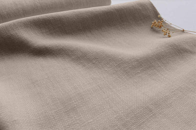 Natural Heavy Linen for curtains and upholstery - 100% linen fabric. Greta Natural.