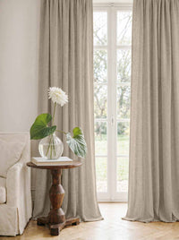 Natural Linen Curtains - Cotton lined. Made of pre-washed 100% linen Bianco Natural by Ada & Ina.