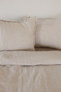 Linen Pillowcase 50x75 cm, Natural Stripe