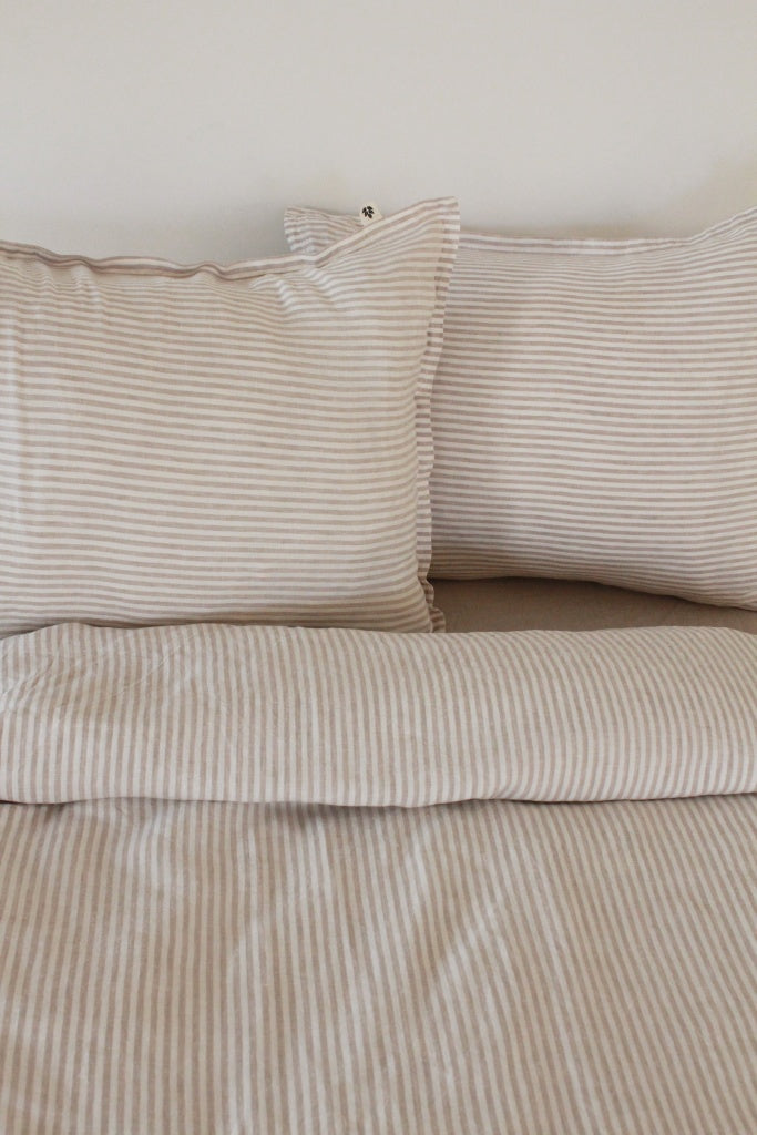 Linen Pillowcase 50x75 cm, Natural Stripe