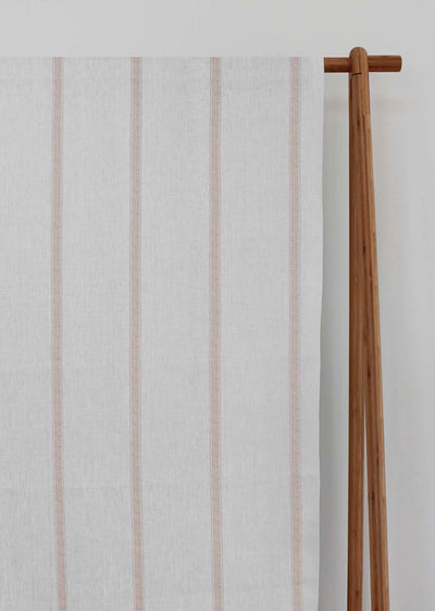 Rune New Blush- vertical pink tone striped fabric.