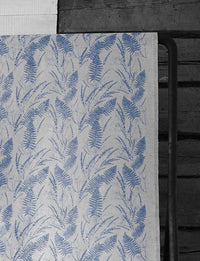 Fernia Night Blue - Fabric for curtains with Blue pattern 