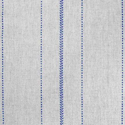 Inari Night Blue - Curtain fabric with Blue striped print