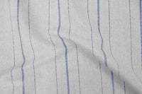 Inari Night Blue - Curtain fabric with Blue striped print