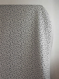 Dottie Noir - Dotted curtain fabric with Black dots 