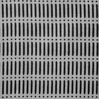 Egenia Noir - Natural curtain fabric, Black abstract print