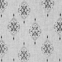 Iiris Noir- Curtain fabric with Black abstract print