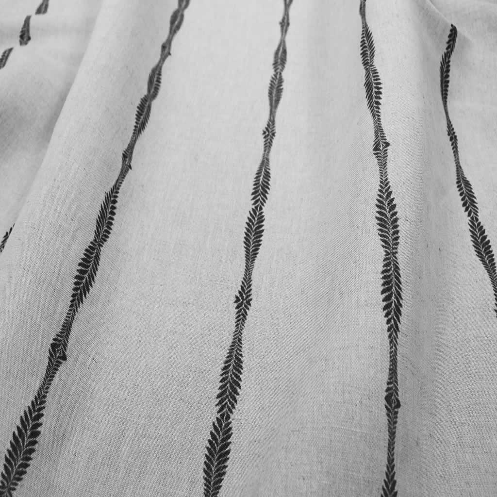 Irina Noir - Curtain fabric with Black abstract print