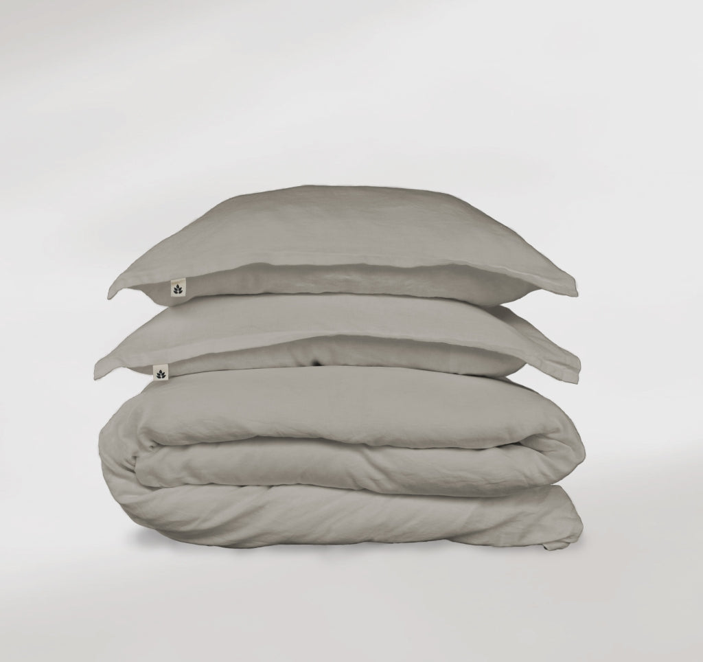 Linen Duvet Cover Double, Oatmeal