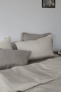 Linen Duvet Cover Super King, Oatmeal