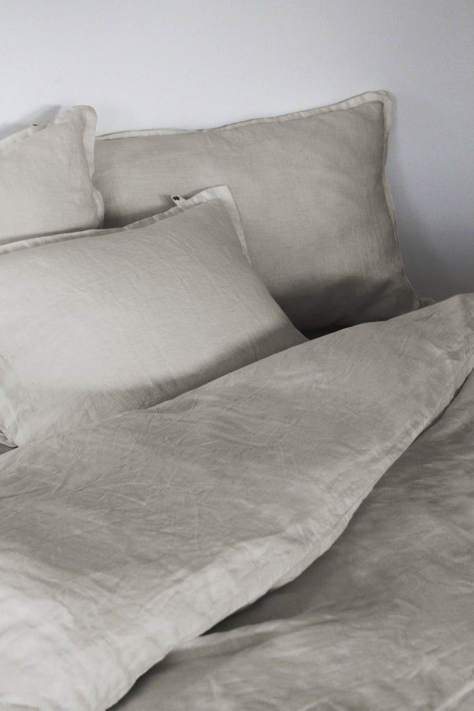Linen Duvet Cover Double, Oatmeal