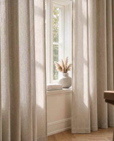 Oatmeal Lined Linen curtains. Linara Oatmeal by Ada & Ina
