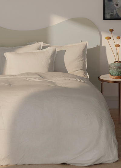 Natural Linen Bedding - Oatmeal Colour 100 % pure linen.