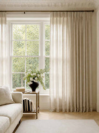 Oatmeal Triple pleat curtains