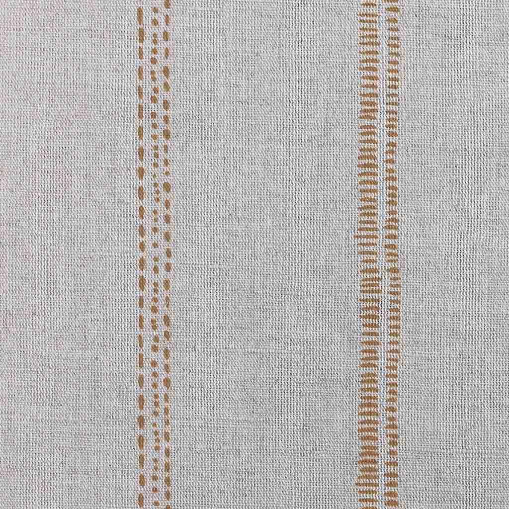 Rae Ochra - Curtain fabric with Yellow Orange hand drawn stripes