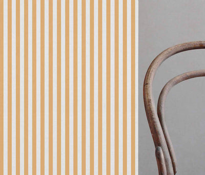 Liliana Ochra-WHT - white striped orange yellow patterned fabric for curtains and blinds