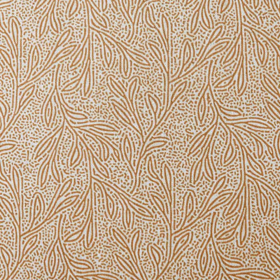 Alma Gold Ochra Linen Fabric - Curtain fabric for Linen Curtains with Yellow Orange botanical print