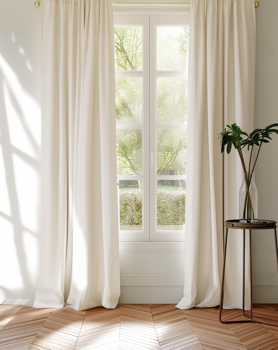 Amara Off White - Cotton upholstery fabric