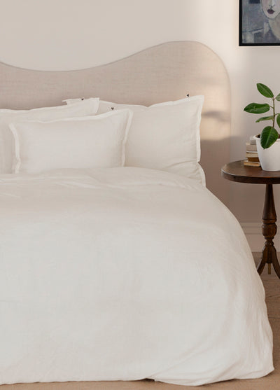 Off White Linen Bedding. Off White Linen Duvet Cover and Linen Sheets.