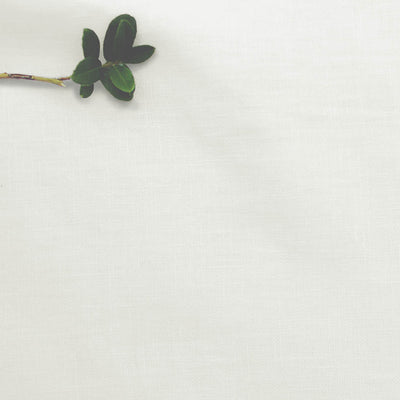Linia Off White - stone washed medium weight 100% linen fabric for lined or unlined curtains. Soft Finish.