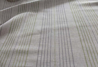 Else-Olive-  Linen Cotton mix curtain fabric, Green & Grey stripes