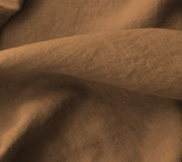 Orange 100% Linen Fabric. Bea Tangerine by Ada & Ina Fabrics