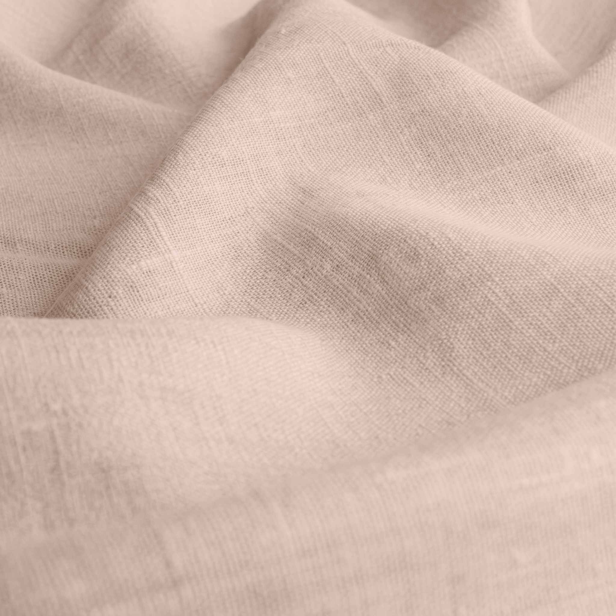 Pale Pink Linen fabric - pre-washed 100% linen curtain fabric. Bianco Misty Rose by Ada & Ina.