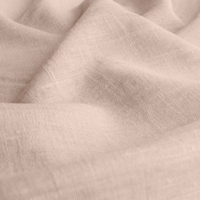 Pale Pink Linen fabric - pre-washed 100% linen curtain fabric. Bianco Misty Rose by Ada & Ina.