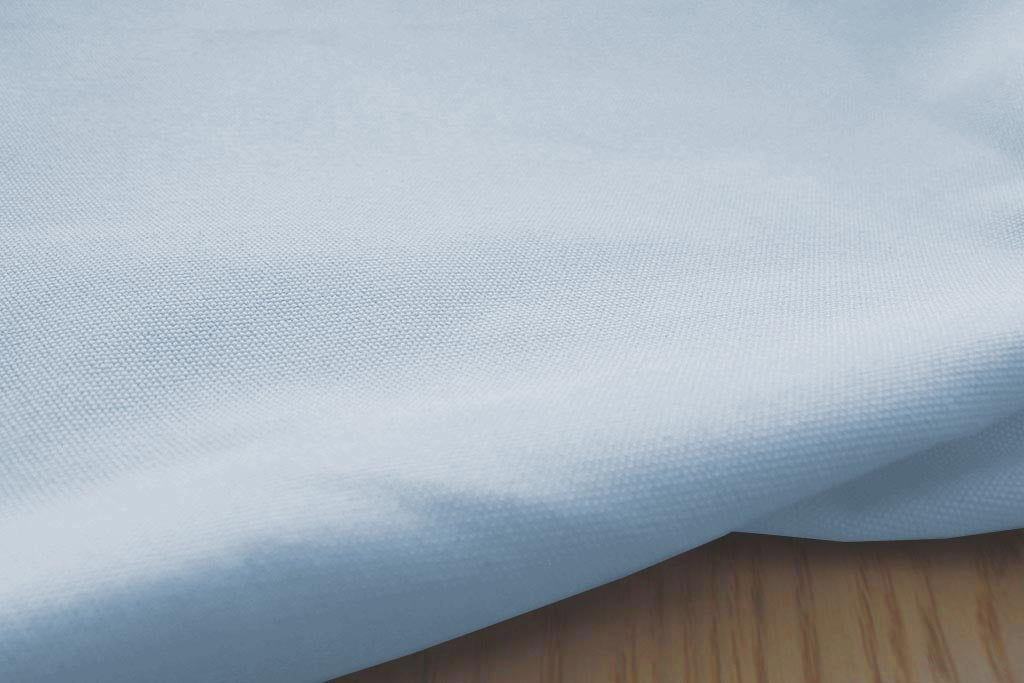 Amara Pale Blue close-up photo of this cotton upholstery fabric