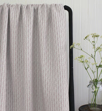 Fia Peony - Linen curtain fabric, abstract Pink pattern